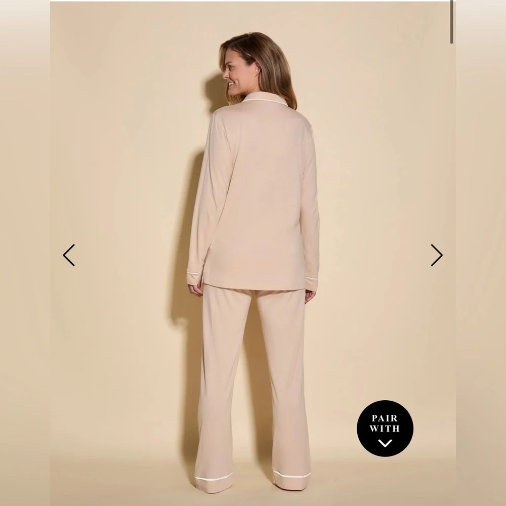 Elegant Tan Pajama Set for Women